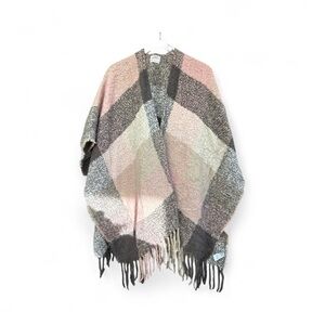 Melrose and Market Pink and Gray Plaid Wrap- Super soft!